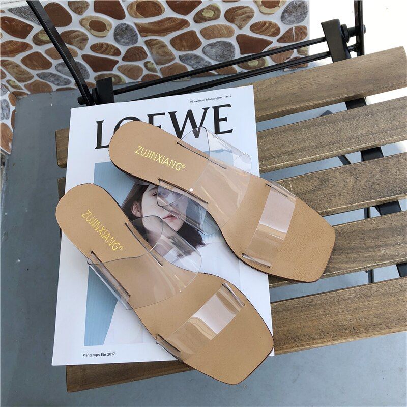 Sommer kvinder sko peep toe høje hæle sommerfest brudekjole sko pvc gennemsigtig slip-on slingback pumps
