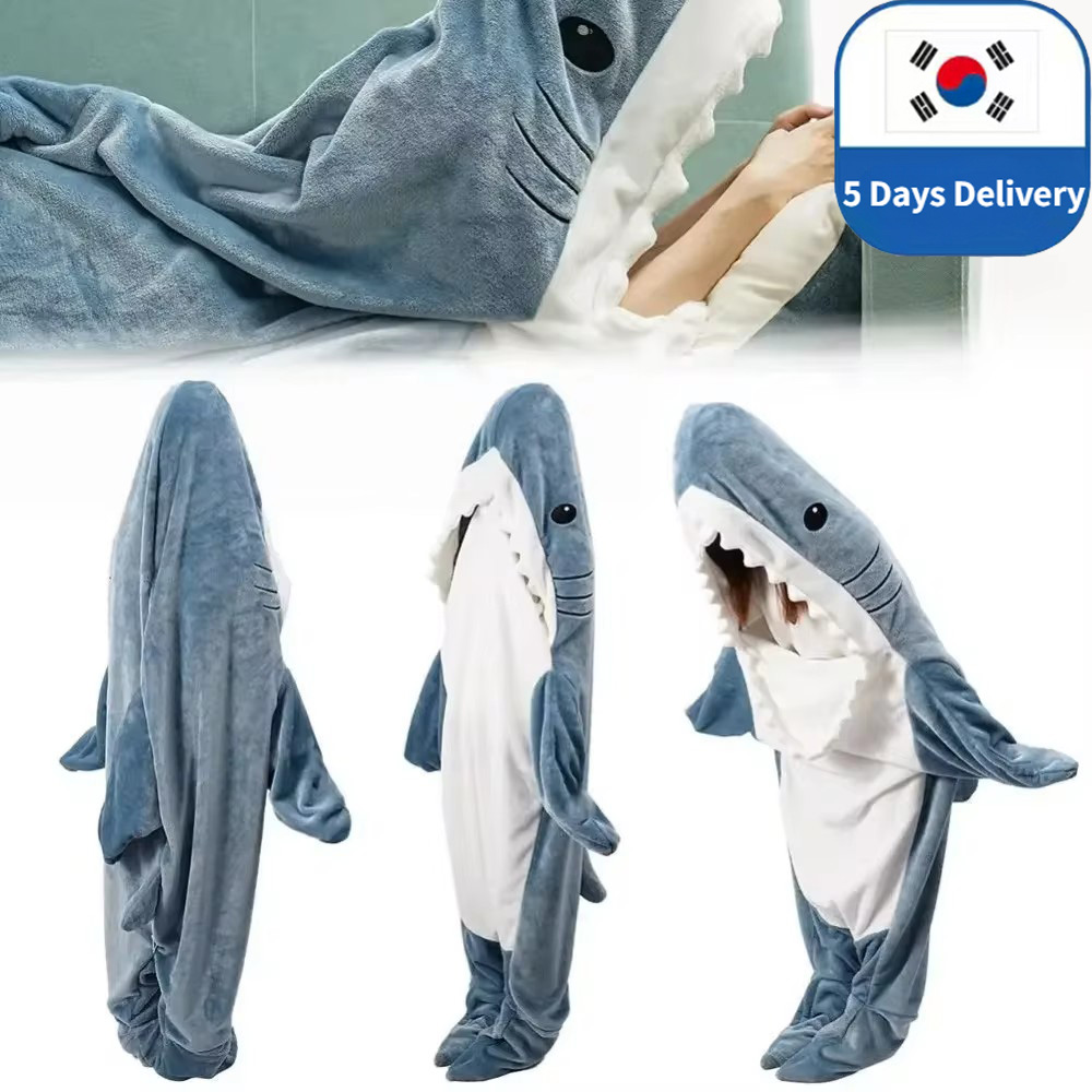 Pyjama à Capuche en Forme de Requin pour Adulte, Sac de Couchage et Amusant, Vêtement de Maison, Hiver