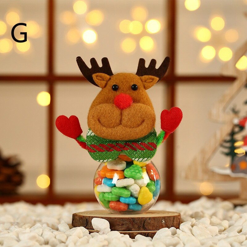 Christmas Candy Jar Christmas Mini Old Man Candy Jar Christmas Cartoon Candy Jar Does not include candy: G