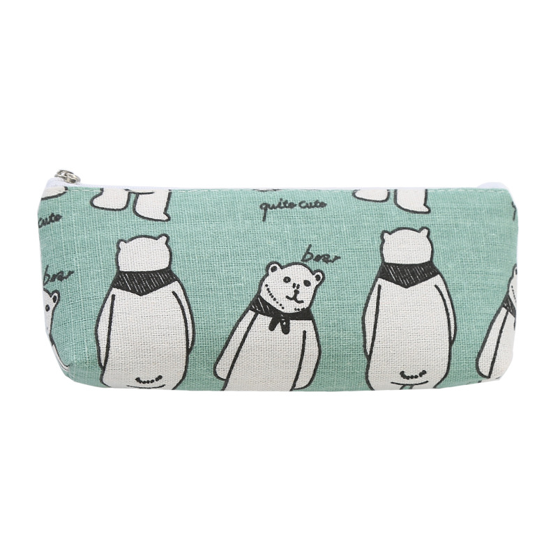 Cartoon Kawaii Vitamins Fruits Pencil Bag Cosmetic Canvas Case School Office Supplies Document Bag File Folder Stationery