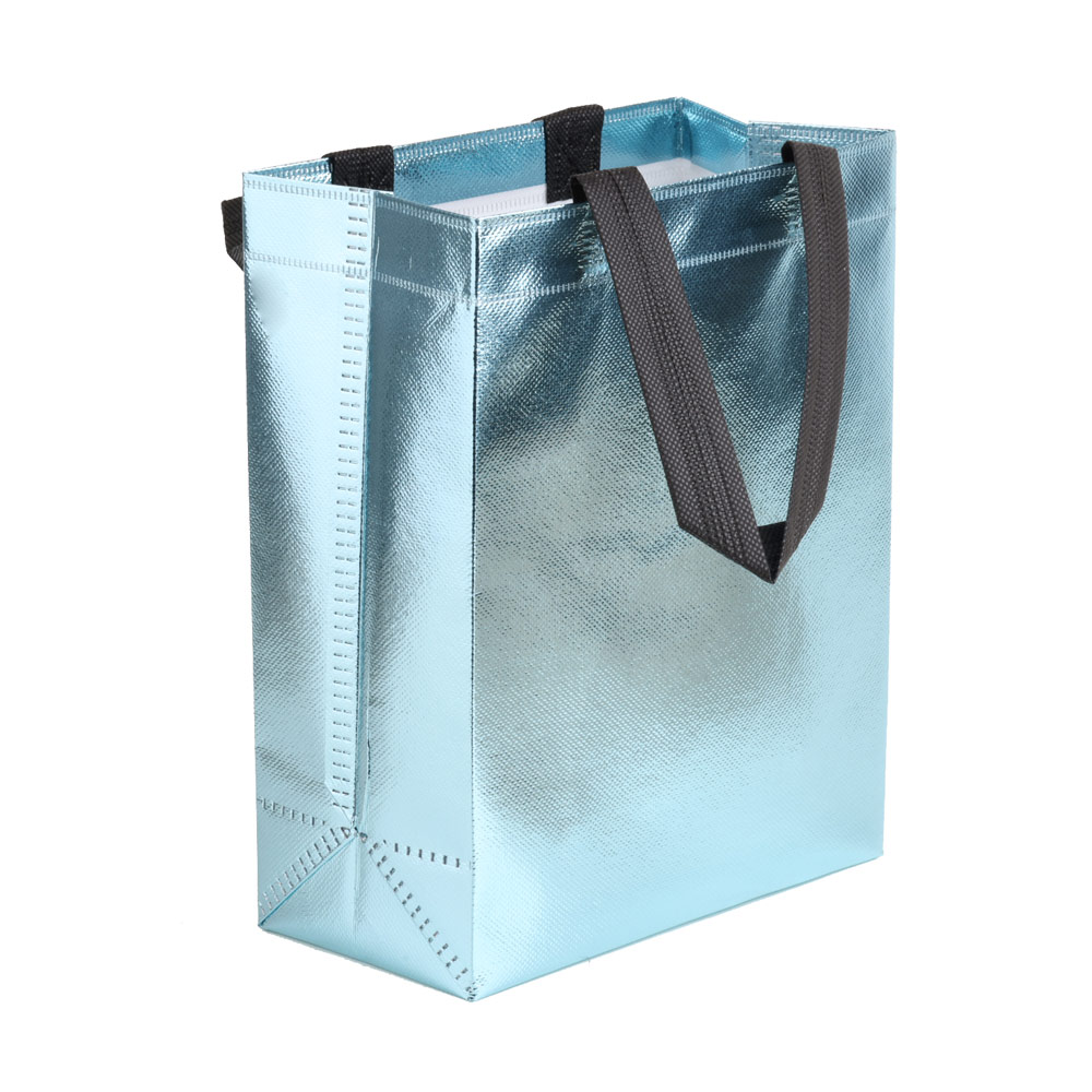 Bolsa de compras colorida de , bolsas de tela no tejida con asa, bolsas de embalaje de para de boda, postre, dulces, bricolaje, 2/5 Uds.: Verde claro / 40x32x8 cm