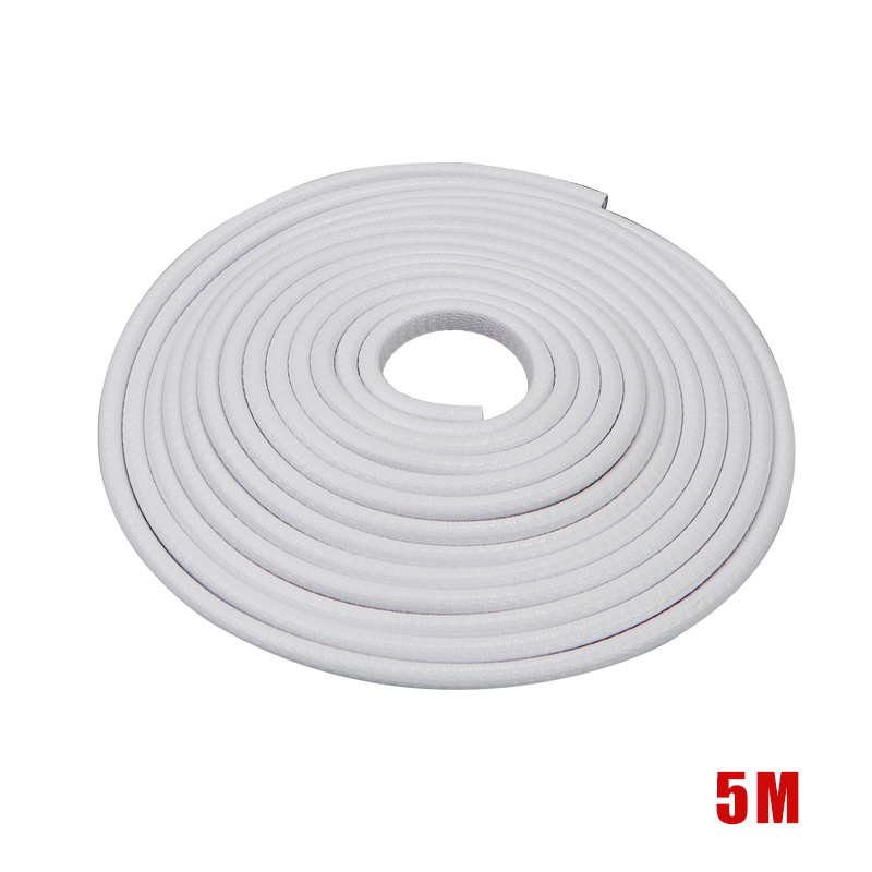 SRIMXS-tira anticolisión para puerta de coche, accesorio con disco de acero, embellecedor de parachoques, borde Protector contra arañazos, sellado, estilo, 2/5M: 5M White