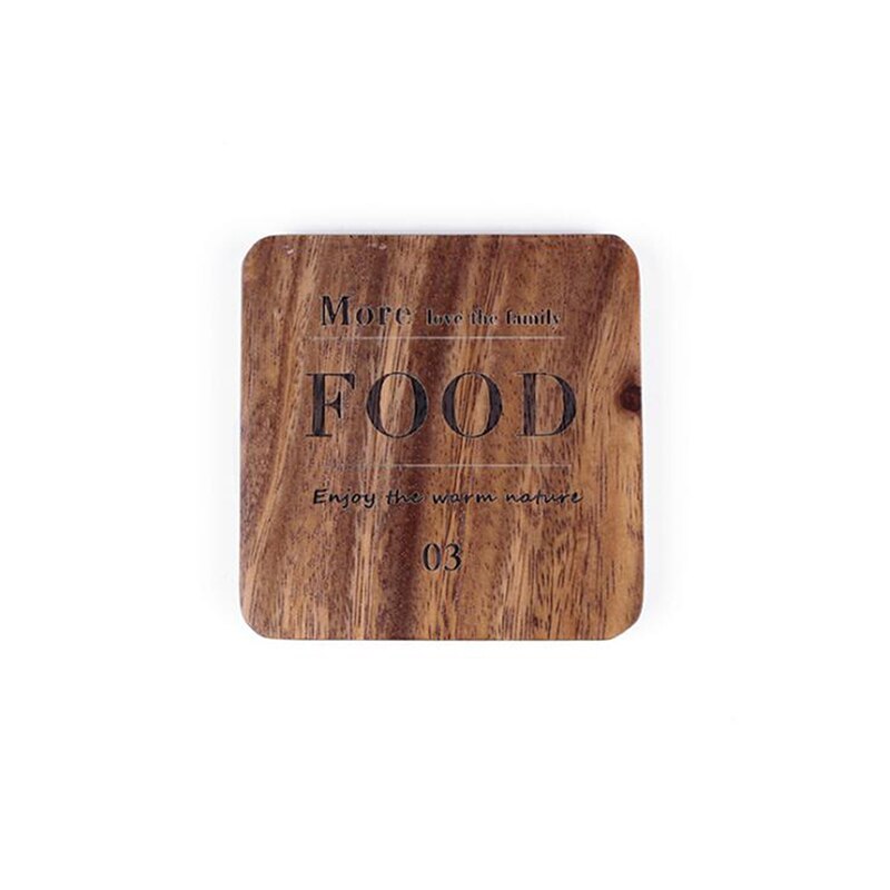1Pc Mug Coaster Round Square Wood Cup Coaster Table Mat Kitchen Placemat Cup Pads Glass Teapot Drink Coasters Table Accessories: style 4