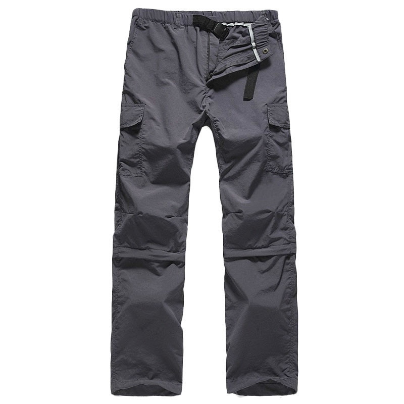 Avtagbare ben #39 cargo bukser lommer sommer herre sprutende raskt tørr vanntette bukser mann khaki tynn work casual bukse 3xl