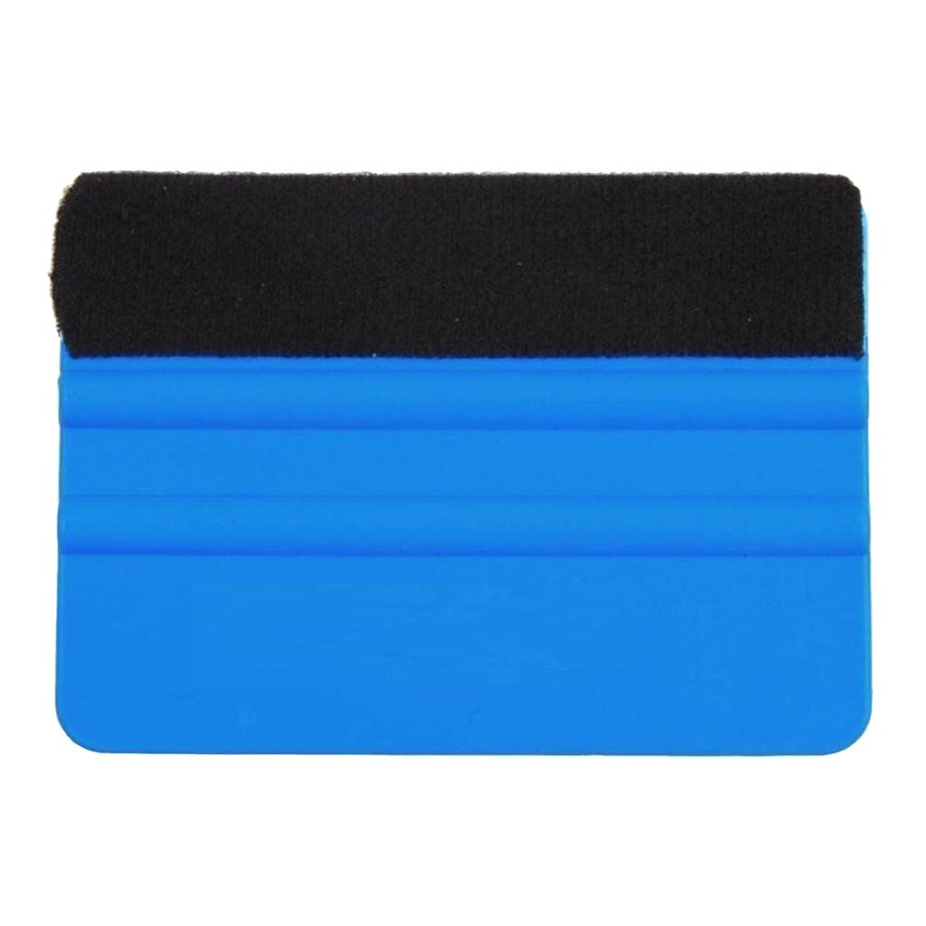 Black Felt Edge Blue Squeegee Car Vinyl Scraper Decal Sticker Applicator Tool