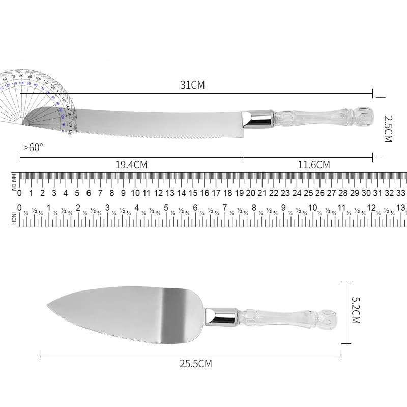 Couteau à gâteau de mariage en acier inoxydable, spatule à dessert de cuisine, outil de cuisson de tarte de fête d'anniversaire, diviseur de fromage à Pizza, accessoires de couteau