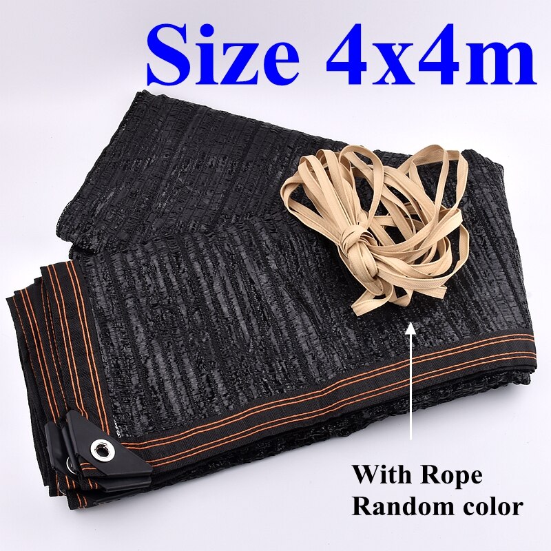 Anti-UV Sunshade Net Outdoor Awning Balcony Succulent Plant Cover Shelter Shading Net Swimming Pool Shade Sail 95% Shading Rate: 4x4m