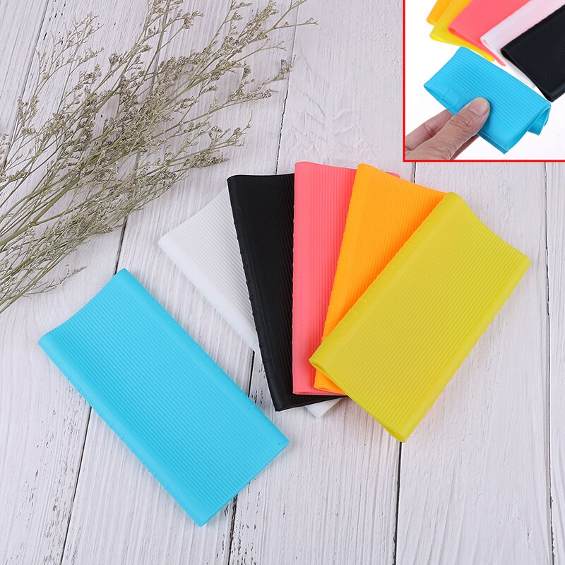 1Pc Silicone Protector Case Cover Voor Xiaomi Power Bank 2 10000 Mah Dual Usb-poort Skin Shell Mouwen Voor power Bank Top
