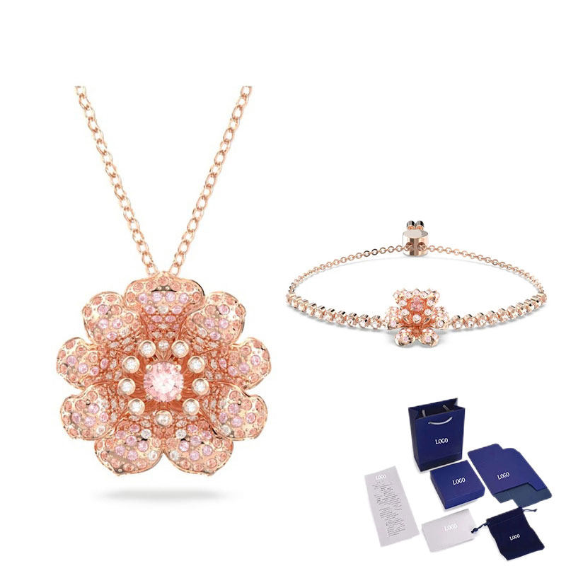 Magnifique ensemble de bijoux en plumes, fleurs et pierres précieuses avec boîte gratuite, lancement haut de gamme, très approprié comme pour votre petite amie: Clair
