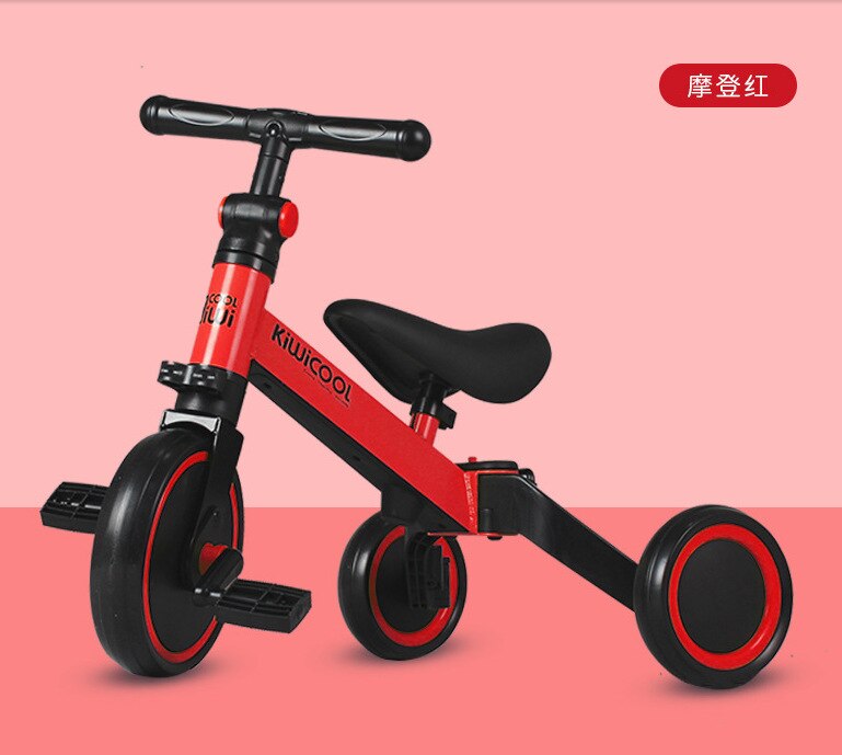 Drei in einem multi-funktionale freundlicher dreirad jungen und mädchen fahrräder freundlicher fahrräder 1-2-3-4-5 jahre alt,: rot