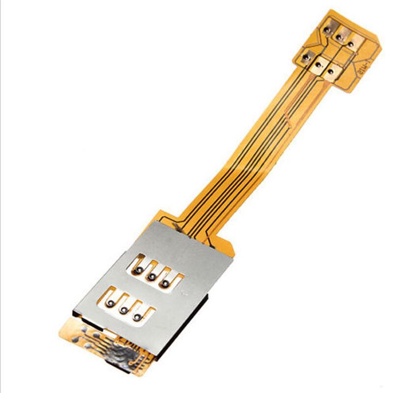 1PC Dual SIM Card Adapter Converer For iPhone 5 5S 5C Portable Single Standby Flex Cable Ribbon Smartphone SIM Card