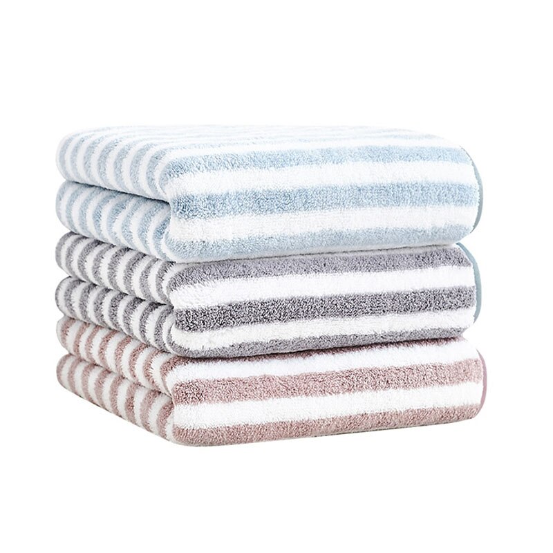 Super Absorbent Beach Towel Microfiber Home Hotel Striped Blue Luxury SPA Bathroom Body Bath Towel Face Towels for Kids Adults
