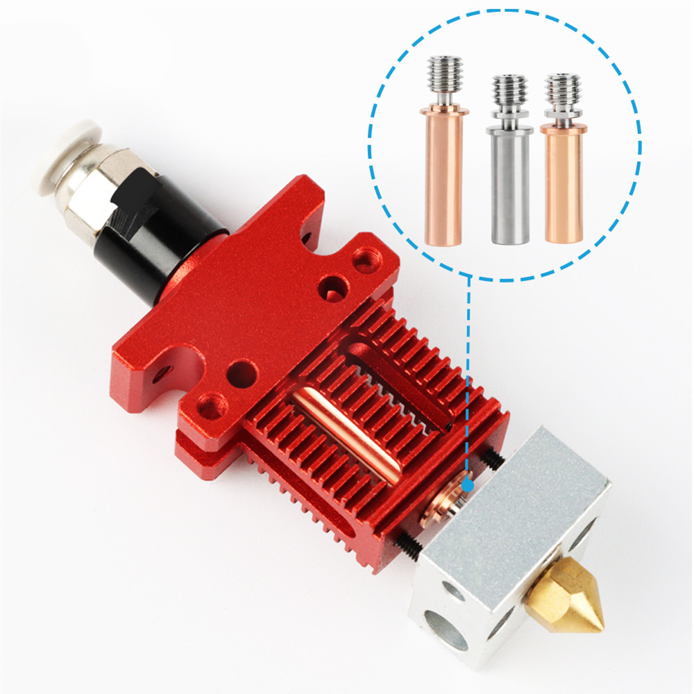 Garganta bimetálica CR6 SE, rotura de calor, alta temperatura, aleación de titanio y cobre rojo, Garganta V6 para Anycubic VYPER Mega S Mega Pro, 1/2 Uds.