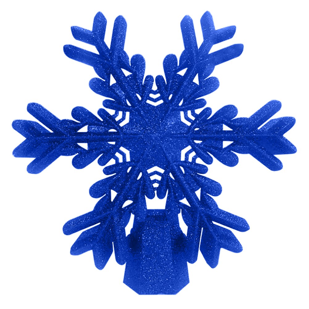 Christmas Tree Decorations Snowflake Projector Christmas Tree Topper Light LED Rotating Snowflake Blue Glitter Xmas Decoration: US Plug