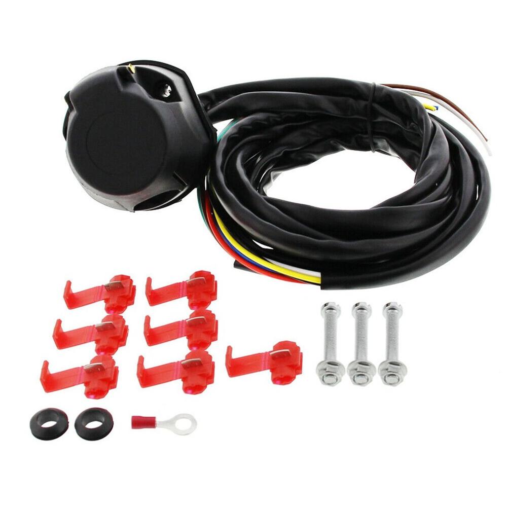 7 Core 2M Trailer Cable Kit Trailer Socket Set 13 Pin Electrical Kit E-Kit Harness Traction Hook Car Accessories