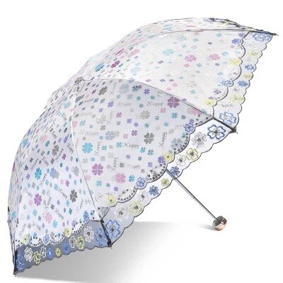 Parapluie pliable en dentelle pour femme, motif magnifique fille, Portable, léger, à la , pour enfants: Rose red