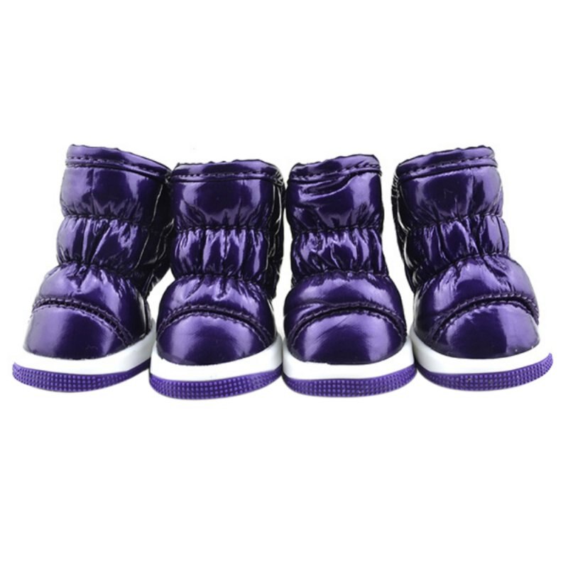 Trendy Winter Ruche Zachte PU Leer Pet Kleine Honden Booties Snowboots Schoenen Hond Schoenen Puppy Winter Schoenen: Z / XS