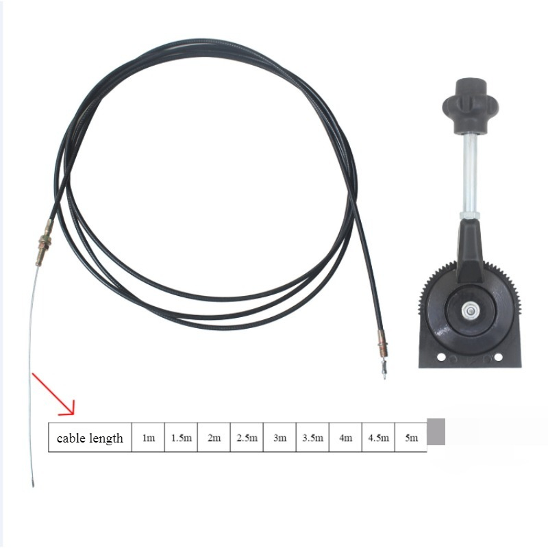 Excavator Manual Throttle Control for Harvester Tractor Ship Manure Spreader Throttle Cable Assembly Self-locking Controller