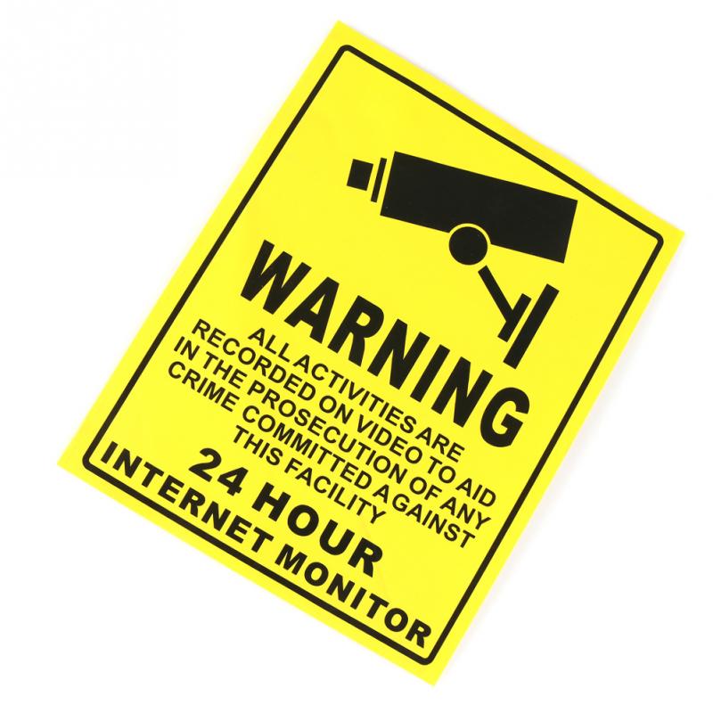 5PCS Waterproof Warning CCTV Camera Stickers / Signs / Labels