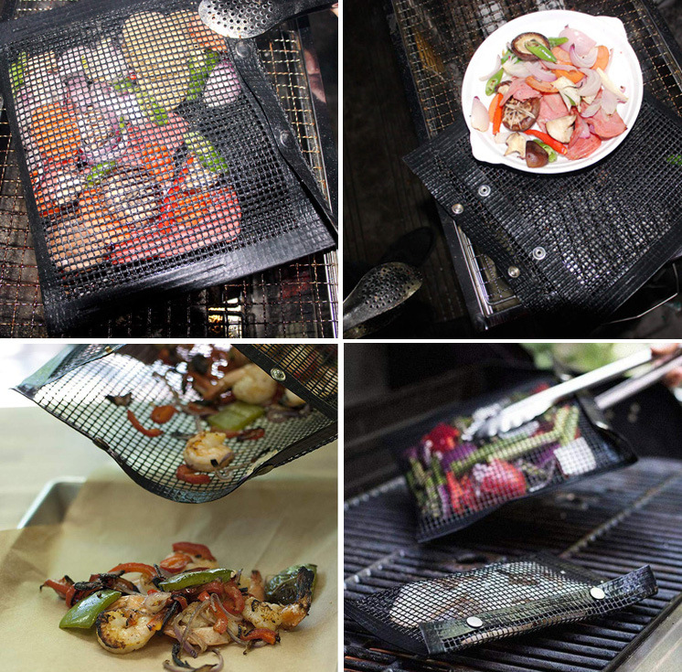 Non-stick Bbq Mesh Grillen Tas Hittebestendigheid Bbq Gebakken Tas Grillen Bakken Herbruikbare Non-stick Mesh Grillen zak Bbq Gereedschap