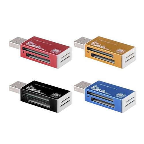 4 Card Slots USB 2.0 All in 1 Multi Memory Card Reader for Micro SD SDHC TF M2 MMC MS PRO DUOs