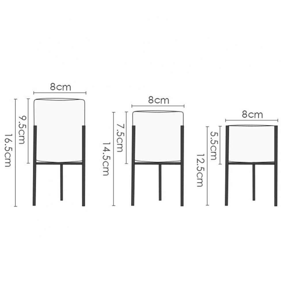 80% Nordic Ijzerwerk Huis Tuin Metalen Rek Beugel Keramische Bloempot Houder Vetplanten Planten Container Planter Stand