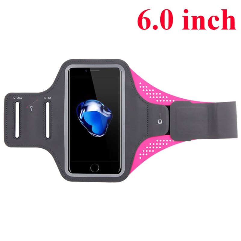 Funda deportiva resistente al agua para iPhone 6, 7, 8 X, Huawei, Universal, para correr: Red 6.0inch