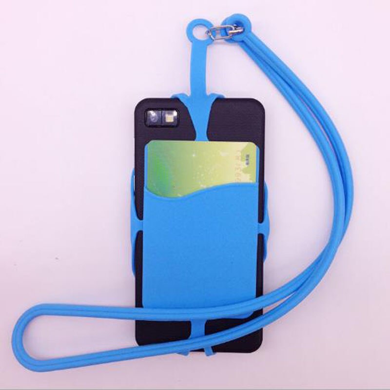 Silicone Del Telefono Mobile della Cordicella Della Cinghia del Collo Della Collana Del Braccialetto di Carta Set di Clip