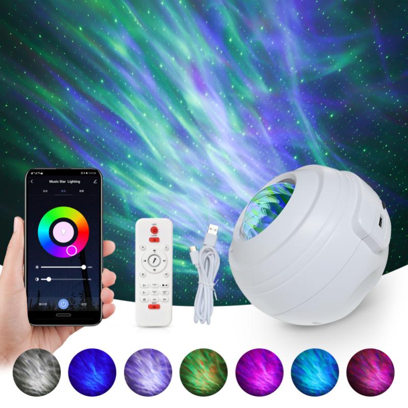Smart Starry Sky Projector Northern lights Projector 3 in 1 Night Light Voice Music Control LED Lamp For Kid Smart Life APP