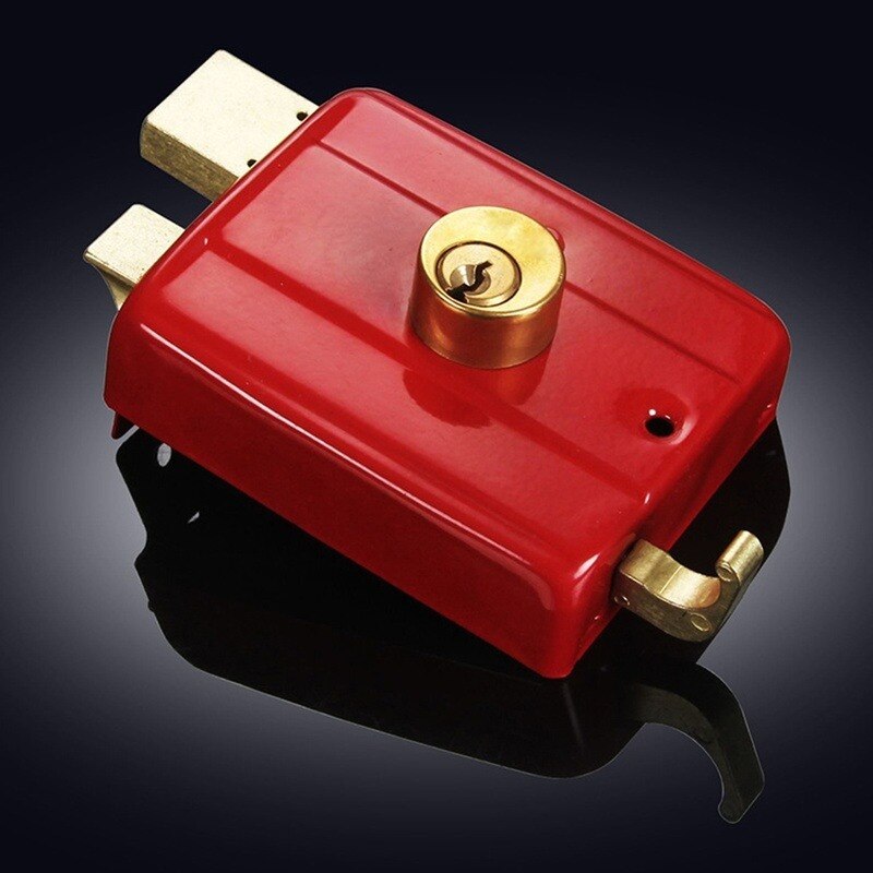 Indoor Strong Door Lock Heavy Duty Anti Theft Home Security Accessory Bedroom Red Easy Install Universal Deadbolt