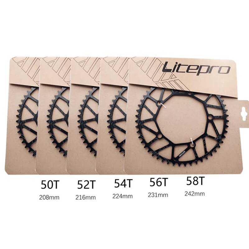 Bicycle Chain Wheel Aluminum Alloy Material 50T/52T/54T/56T/58T Ulti-slight MVI-ing