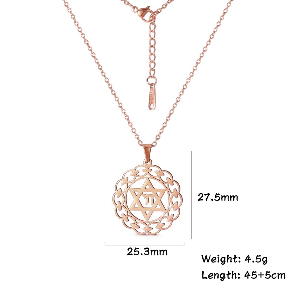 Dawapara Ster Van David Hanger Joodse Sieraden Vintage Hebreeuws Ketting Religieuze Bedels Voor Mannen En Vrouwen Kerstcadeaus: style 10 rosegold