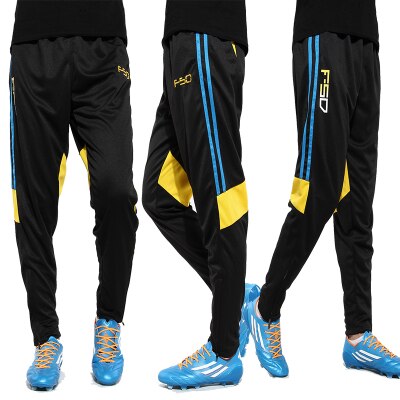 Mannen Looptraining Broek Voetbal Lange Broek Actieve Jogging Broek Fitness Sport Gym Leggings Heren Joggingbroek: YELLOW / L