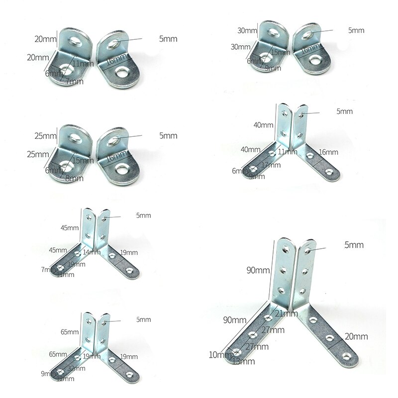 Offre spéciale accolade coin Joint 90 degrés Angle droit support attache 10 pièces