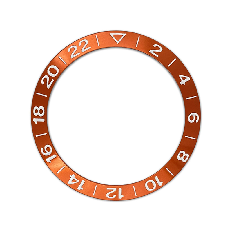 38Mm Gebogen Aluminium Horloge Bezel Insert Ring Past Nh35 Nh36 Skx007 Skx009 Gmt Sub Horloge Case 2-22 Horloge Ring Vervangt Onderdelen: Mint