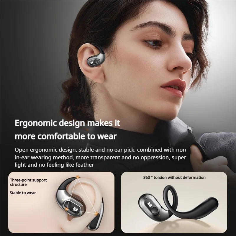 Monster AC330 auriculares Bluetooth 5,4 OWS auriculares inalámbricos con micrófono impermeable IPX5 llamada reducción de ruido auriculares 8H tiempo de reproducción ﻿
