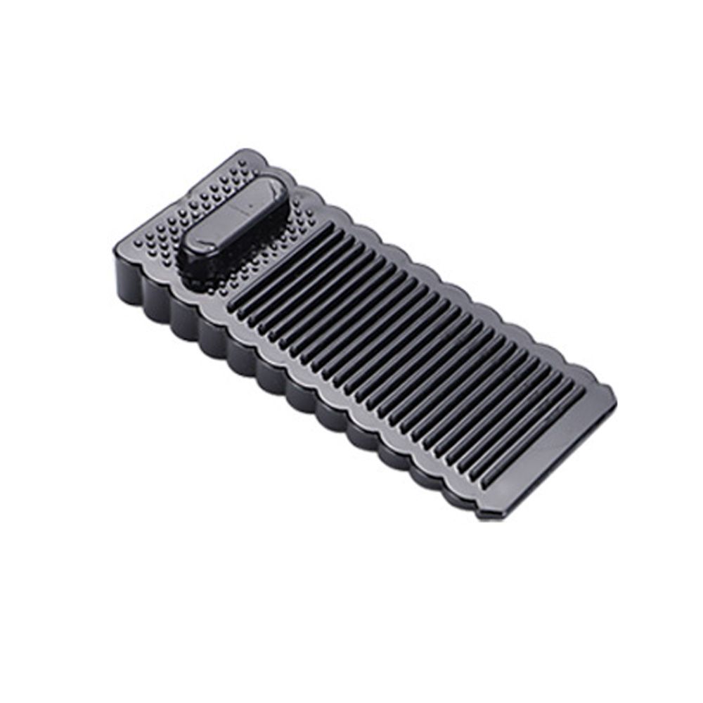 Tope de puerta de silicona de seguridad, Tope de puerta de cuña de bloque, retenedor trasero de puerta de oficina en casa, parada anticolisión: Negro