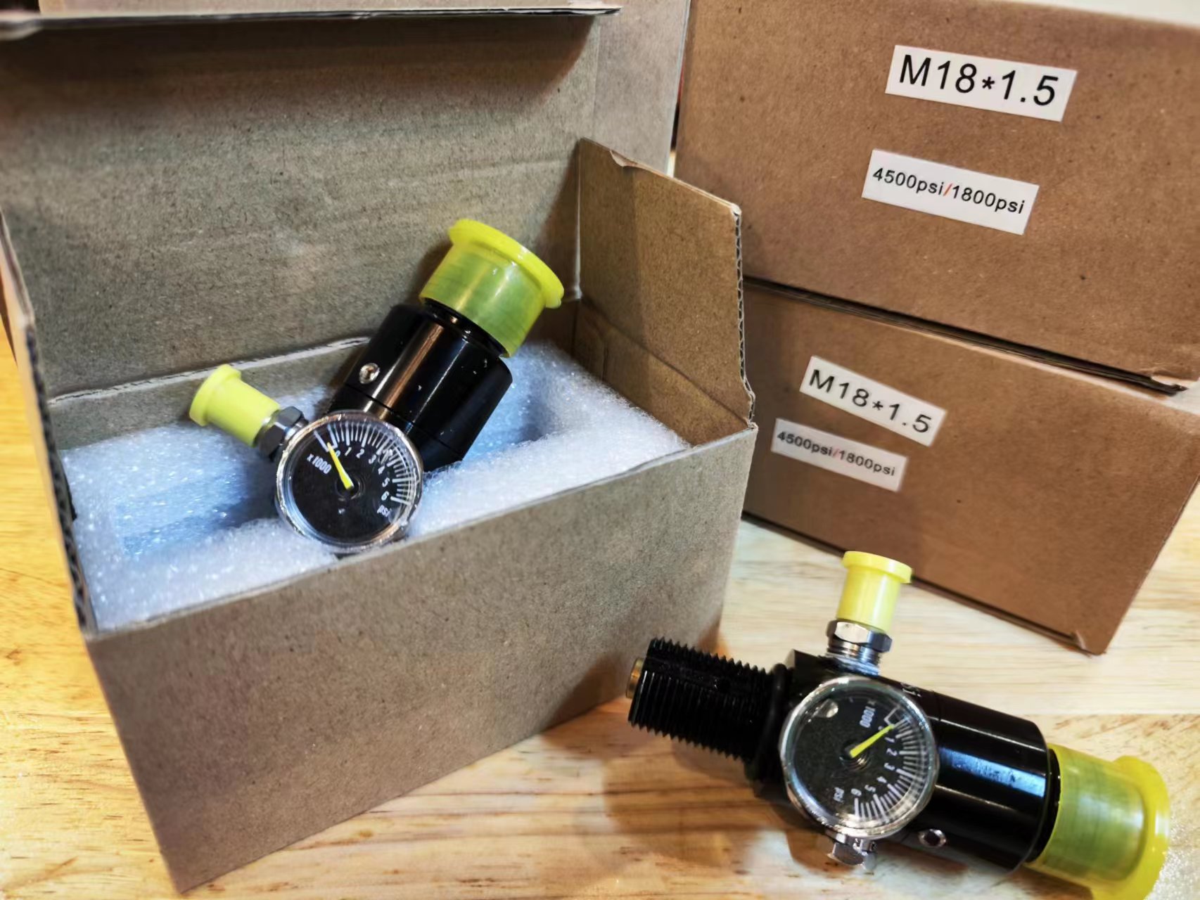 Regulator Valve 5/8-18UNF or M18*1.5 Regulator Valve 4500psi High Tank Regulator Cylinder Diving Aquarium Plant CO2 Tank Dive