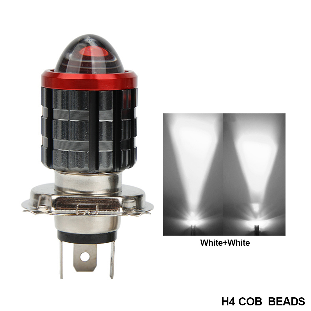 H6 BA20D Motorfiets LED Koplamp 3570 Chips Hoge Dimlicht Scooter Motor H4 HS1 Koplamp Geel Wit Mistlampen: MEERDER