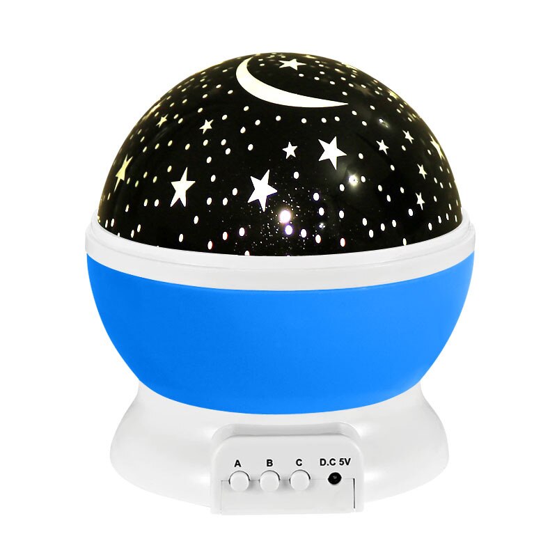 proyector de luz de noche LED cielo estrellado cielo luminoso juguetes luz de noche USB juguetes para niños: Azul