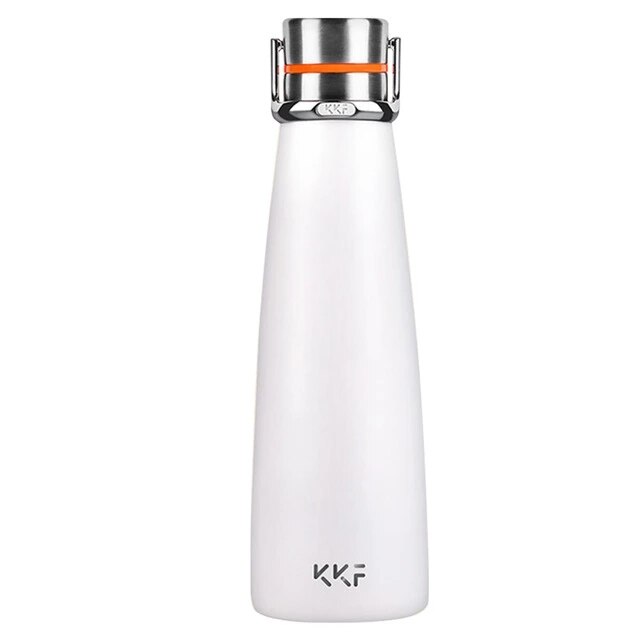 Barco rápido Xiaomi mijia kiss fish botella de aislamiento al vacío inteligente con 3 filtros pantalla OLED de temperatura Sensor inteligente CC + taza: No acreen White