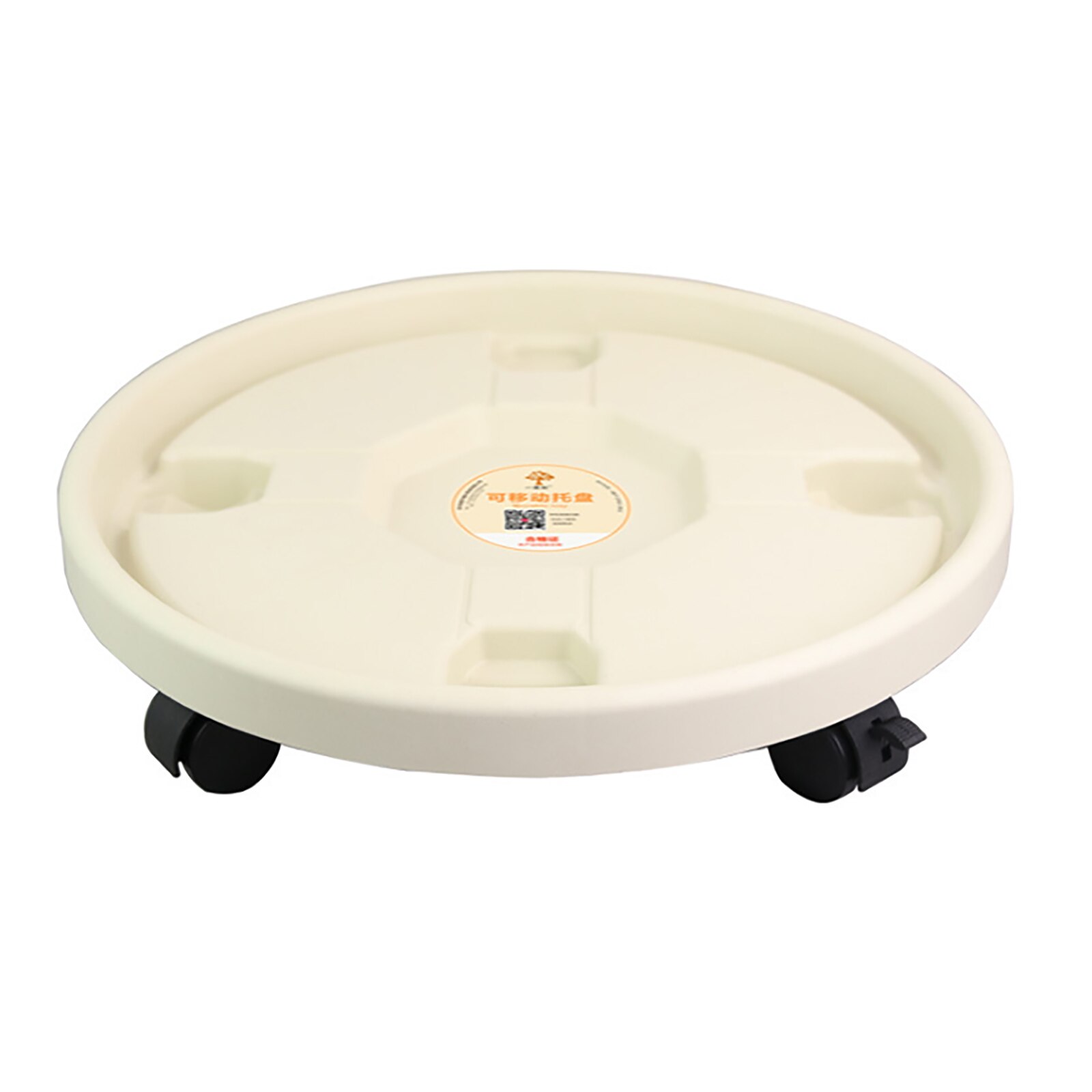 Support de Pot de fleur à roues universelles, support Mobile, plateau Mobile épais, Vase rond amovible avec rouleaux, support pour plantes: White 360