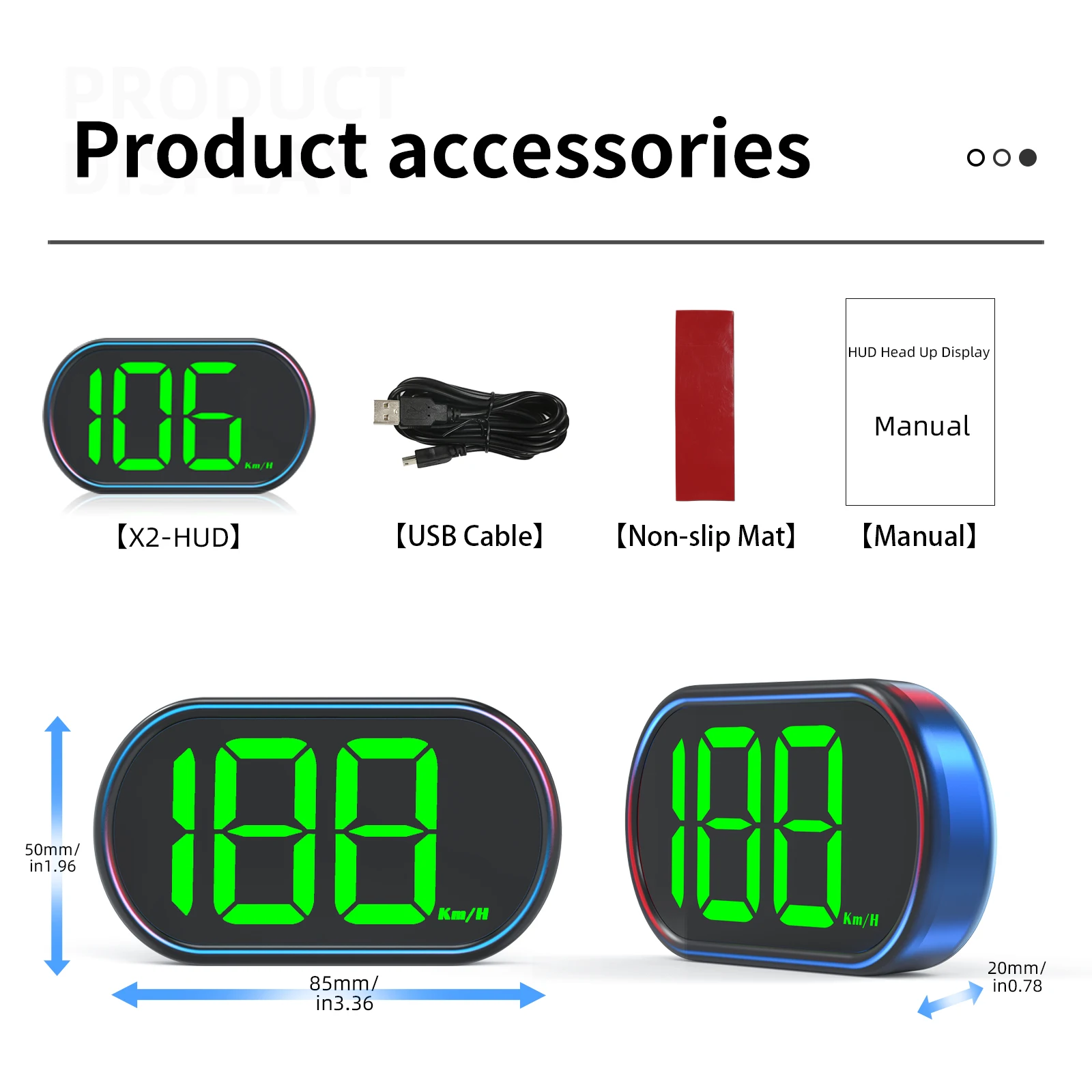 Xiaomi X2 GPS HUD pantalla frontal de velocidad del coche velocímetro Digital fuente grande accesorios KMH GPS + Beidou Chipsets duales para todos los coches