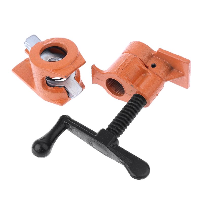 Woodworking Fixing Pipe Clamps Cast Iron Wood Gluing Pipe Clamps Fixture Heavy Duty Pipe Connector
