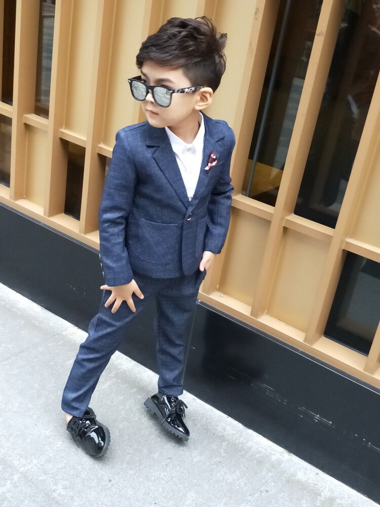 thumbnail interactive-video image 1 of Kids Blazer Boys Suits Formal And Tuxedo Weddings Pants Boy Suits Kids... 1 of 10