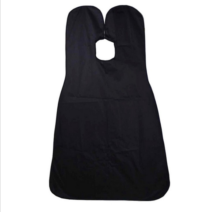 Babero de afeitado de barba impermeable para hombre, delantal de corte de pelo, Kit de aseo, afeitadora, accesorios de baño,: YZ50-black
