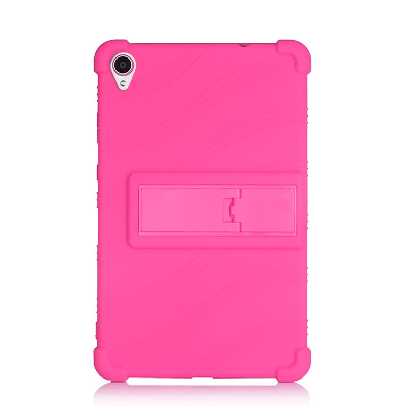 Coque en Silicone souple pour Lenovo Tab M8 FHD, avec film et stylo: rose