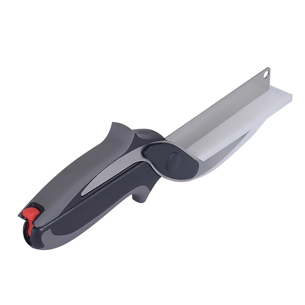 Stainless Steel Kitchen Scissors 2 in 1 Board Chopper Clever Fruit Vegetable Multifunctional
