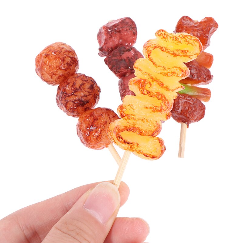 4 Stks/set Kinderen Pretend Keuken Games Simulatie Mini Bbq Spies Pretend Play Roast Beef Spies Keuken Speelgoed Voor Kid