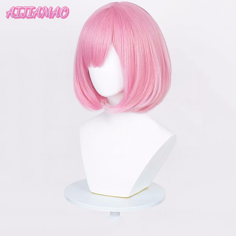 Ootori Emu Cosplay Perücke Anime Projekt Sekai bunte Bühne! Emu Perücke 34cm kurze rosa hitze beständige Kunst haar Perücken Perücke Kappe